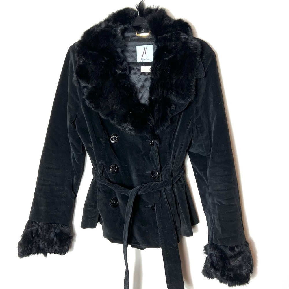 COPY - Marciano Black Fur-Lined Coat